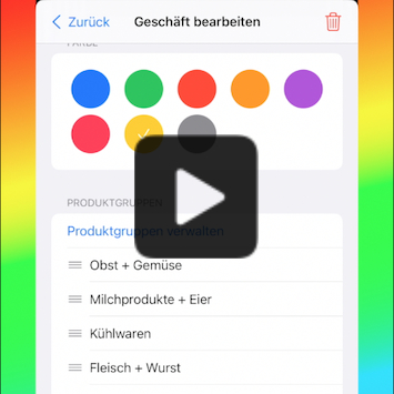 Produkte anlegen und Geschäfte verwalten